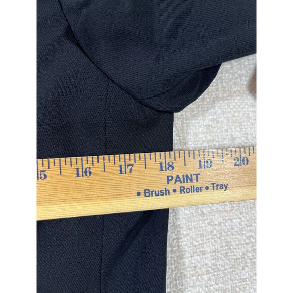 Lauren Ralph Lauren Womens Size 10 Black Brown Wool-Blend 2-Button Blazer Career - Picture 5 of 8
